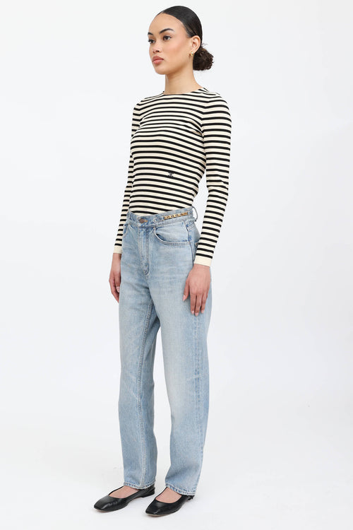 Celine Light Wash Margaret Chain Jeans