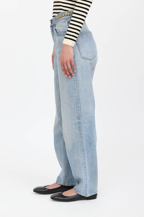 Celine Light Wash Margaret Chain Jeans