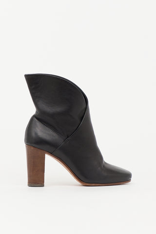 Celine Leather Wrap Ankle Boot