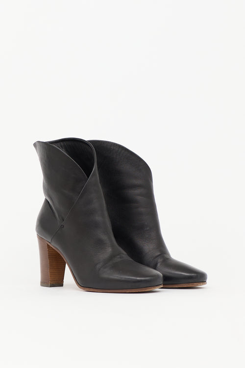 Celine Leather Wrap Ankle Boot