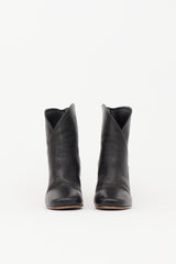 Celine Leather Wrap Ankle Boot
