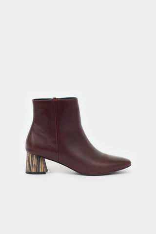 Celine Leather Block Heel Ankle Boot