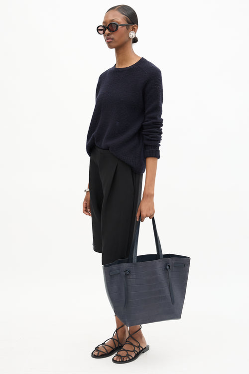 Celine Leather Embossed Cabas Bag