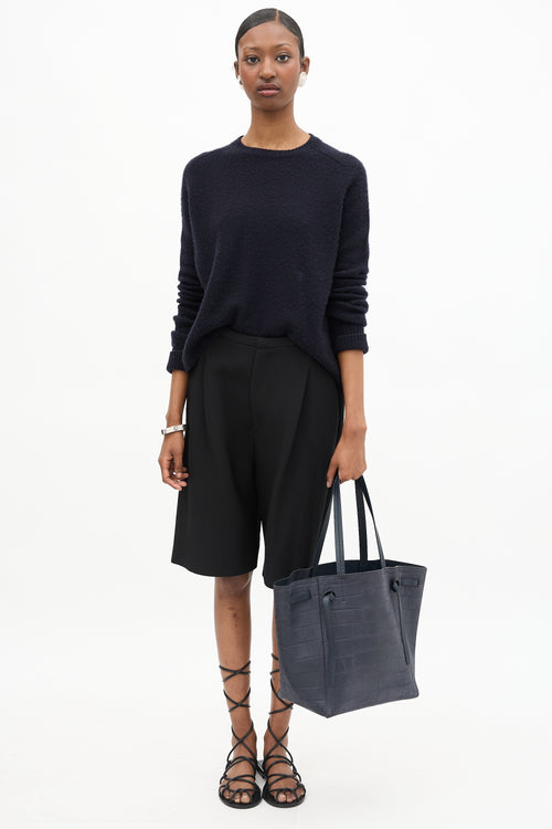 Celine Leather Embossed Cabas Bag