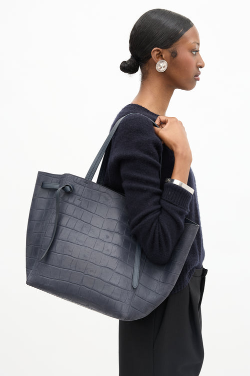 Celine Leather Embossed Cabas Bag