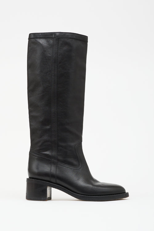 Celine Leather Folco Boot