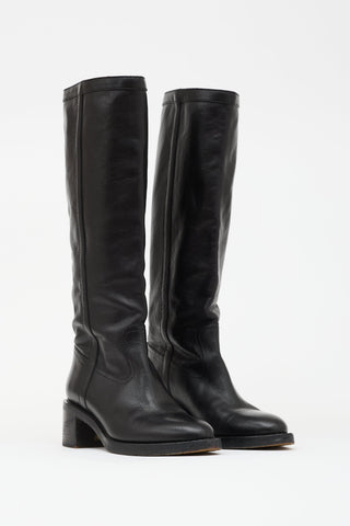 Celine Leather Folco Boot