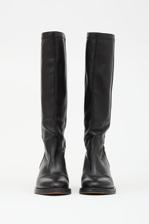 Celine Leather Folco Boot