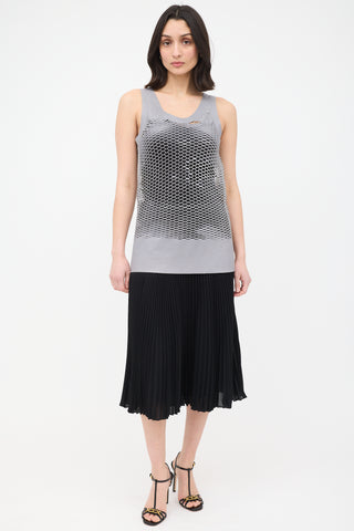 Celine Leather Laser Cut Tank Top