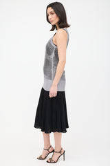 Celine Leather Laser Cut Tank Top