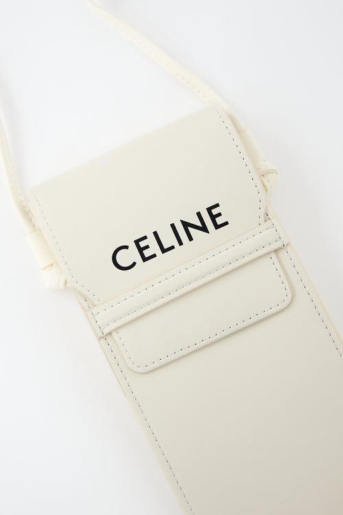Celine Leather Logo Sunglasses Pouch