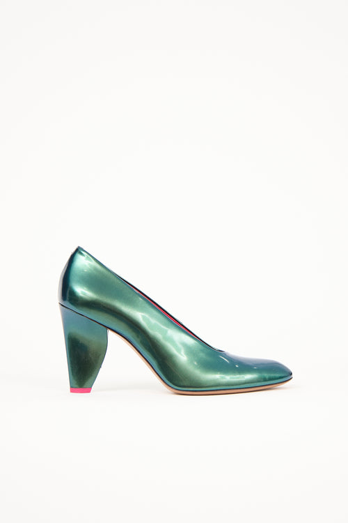 Celine Leather Iridescent Pump