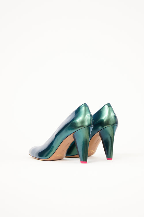 Celine Leather Iridescent Pump