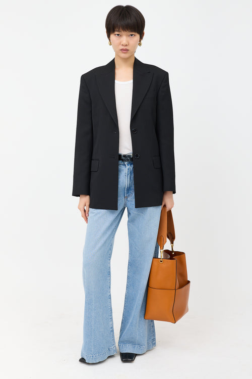 Celine Leather Sangle Tote Bag