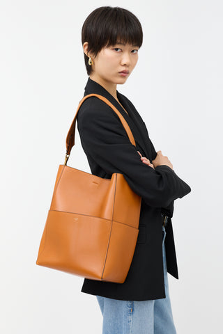 Celine Leather Sangle Tote Bag