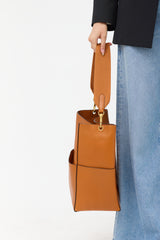 Celine Leather Sangle Tote Bag