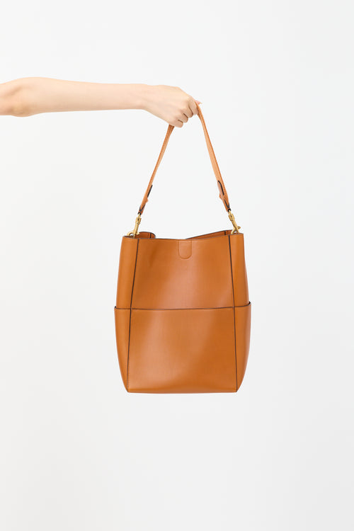 Celine Leather Sangle Tote Bag