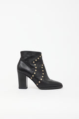Celine Leather Studded Ankle Boot