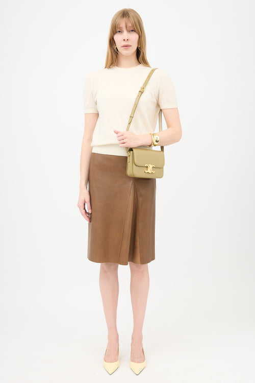 Celine Leather Teen Triomphe Bag