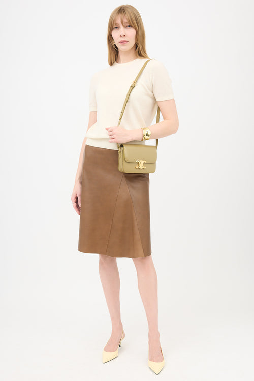 Celine Leather Teen Triomphe Bag