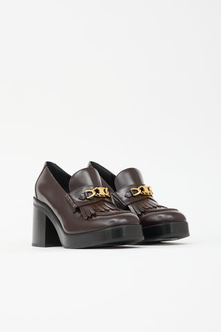 Celine Leather Tess Loafer Heel