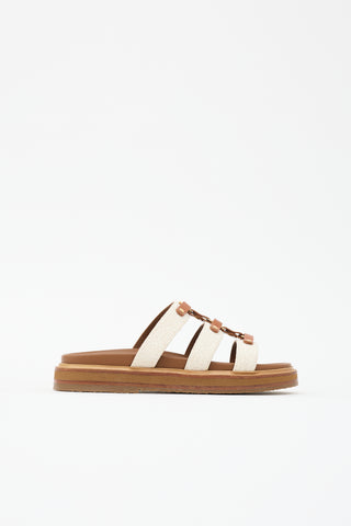 Celine Leather Tippi Triomphe Slide