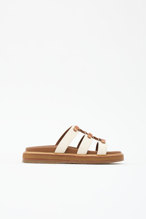 Celine Leather Tippi Triomphe Slide