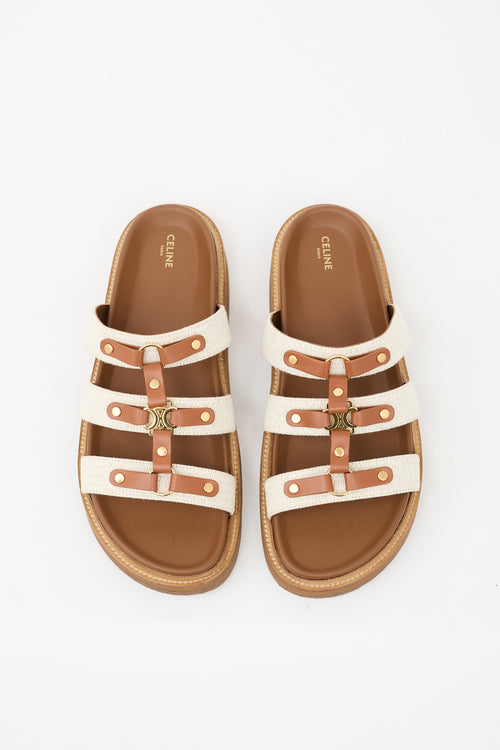 Celine Leather Tippi Triomphe Slide