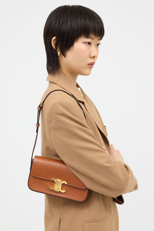 Celine Leather Triomphe Claude Bag