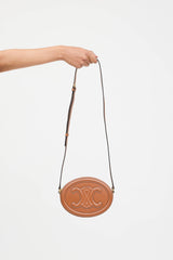 Celine Leather Triomphe Oval Bag