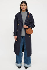 Celine Leather Triomphe Oval Bag
