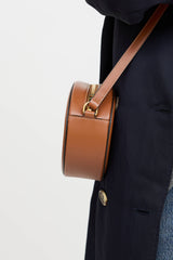 Celine Leather Triomphe Oval Bag