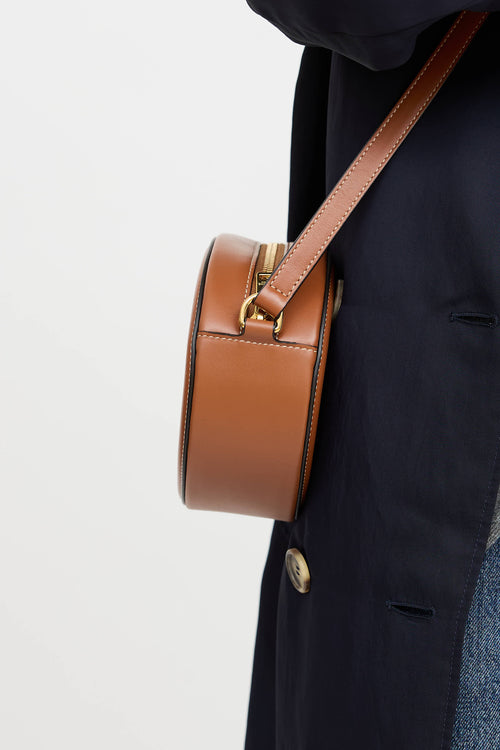 Celine Leather Triomphe Oval Bag