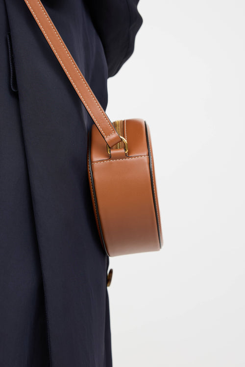 Celine Leather Triomphe Oval Bag