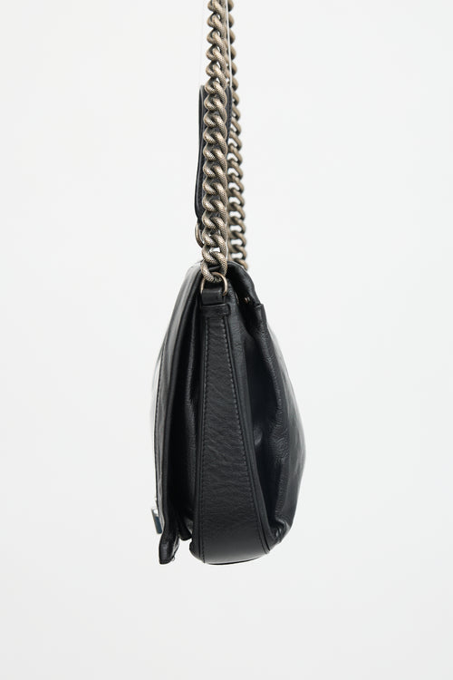 Celine Leather Turnlock Chain Bag