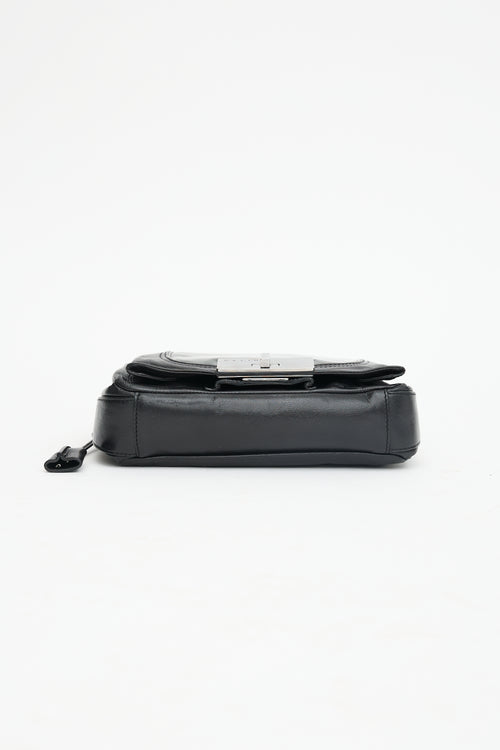 Celine Leather Turnlock Chain Bag