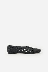 Celine Leather Woven Flat