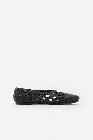 Celine Leather Woven Flat