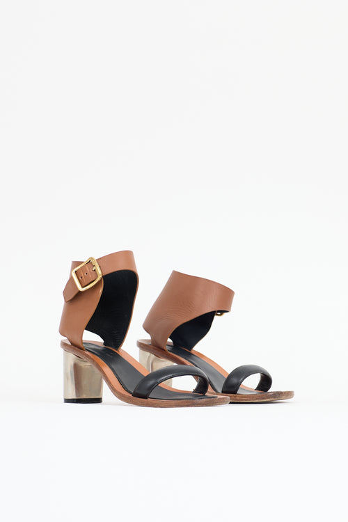 Celine Leather Buckle Sandal