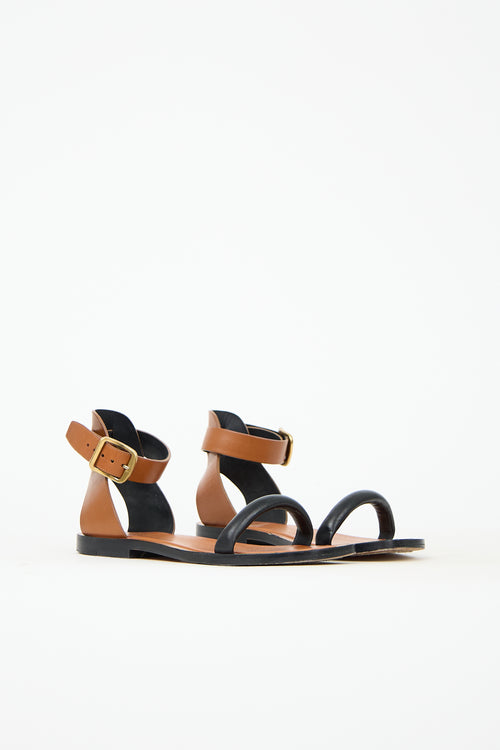 Celine Leather Buckle Sandal