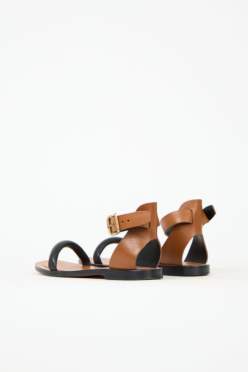 Celine Leather Buckle Sandal