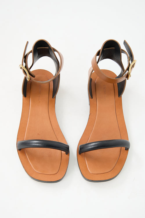 Celine Leather Buckle Sandal