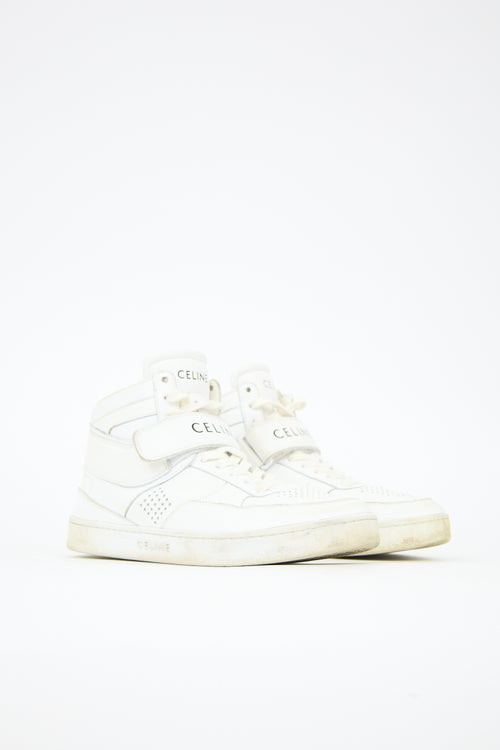 Celine Leather CT-02 Mid Sneaker