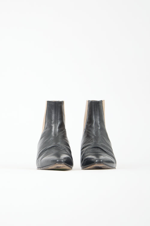 Dior Leather D-Racer Chelsea  Boot