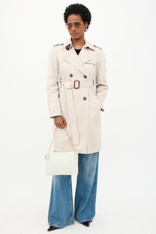 Celine Leather Zip Chain Bag