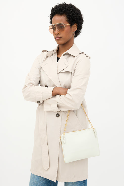 Celine Leather Zip Chain Bag