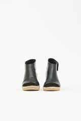 Celine Leather Espadrille Wedge Heel
