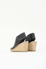 Celine Leather Espadrille Wedge Heel