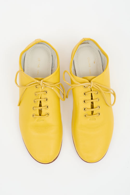 Celine Leather Lace Up Oxford