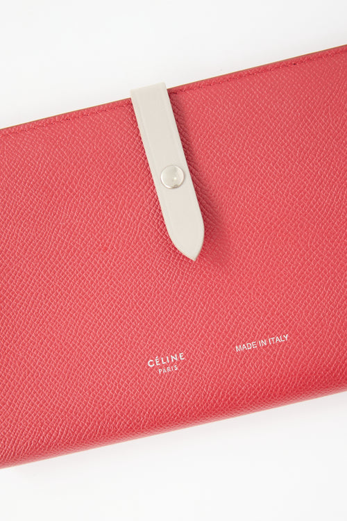 Celine Leather Large Strap Wallet